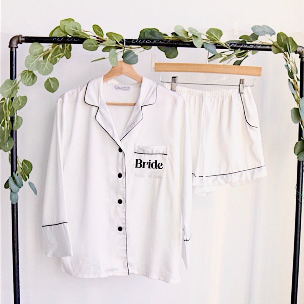 White/Black Bride Pajamas